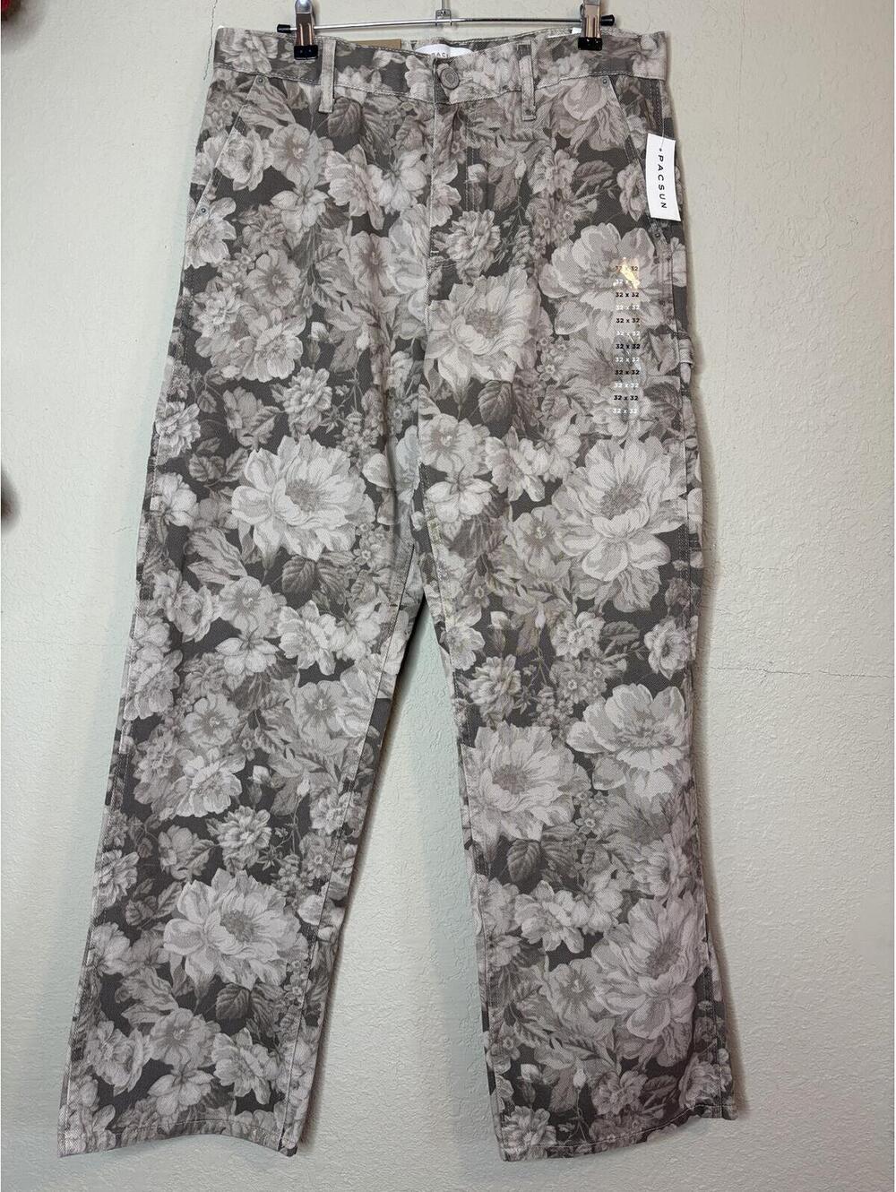 PacSun Baggy Floral Print Pants Size 32x32